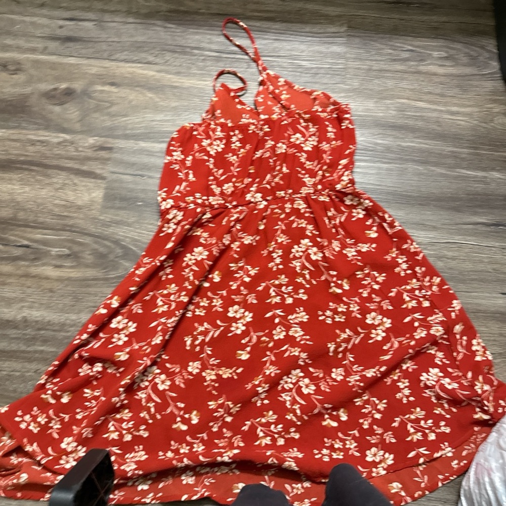 SHEIN Rust Floral Dress